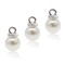 100 Pieces 8mm White Imitation Pearl Charms Pendants Faux Pearl Beads Charms with Rhinestone for Dangle Earrings Necklace Jewelry Making